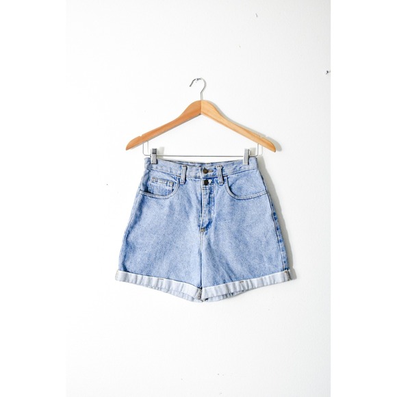 No Boundaries Pants - No Boundaries Denim Shorts Womens 9 Light Blue 90s Vintage High Waist Cuffed USA